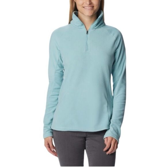 Columbia Ladies Glacial IV Half Zip Fleece Jacket Womens XL Light Blue - Picture 1 of 11